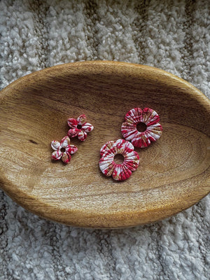 Pampilles : Rouges, Blanches et Or (sans créoles)