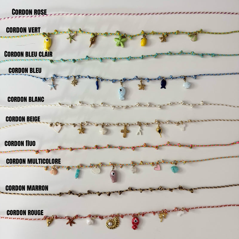 Collier cordon à personnaliser avec charms ⭐️
