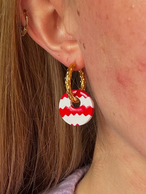 Pampilles Circa - Rouge et Blanc (sans créoles)