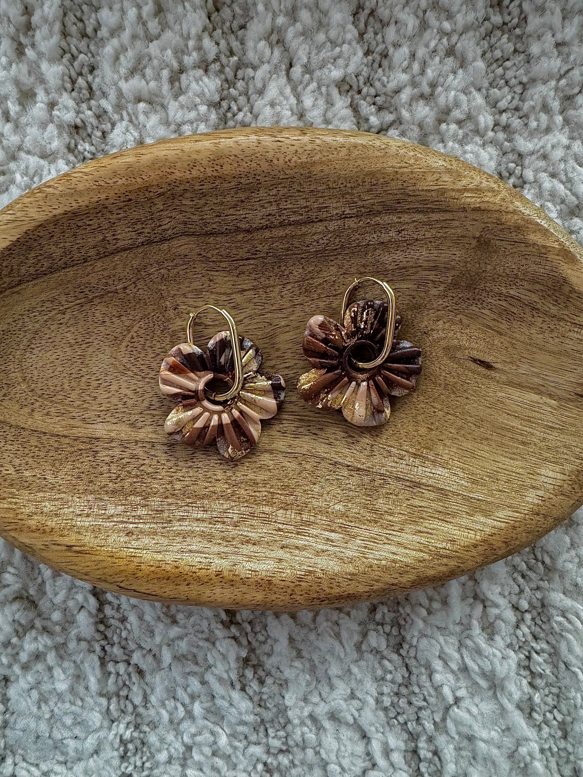 Pampilles - Marron et Or (sans créoles)