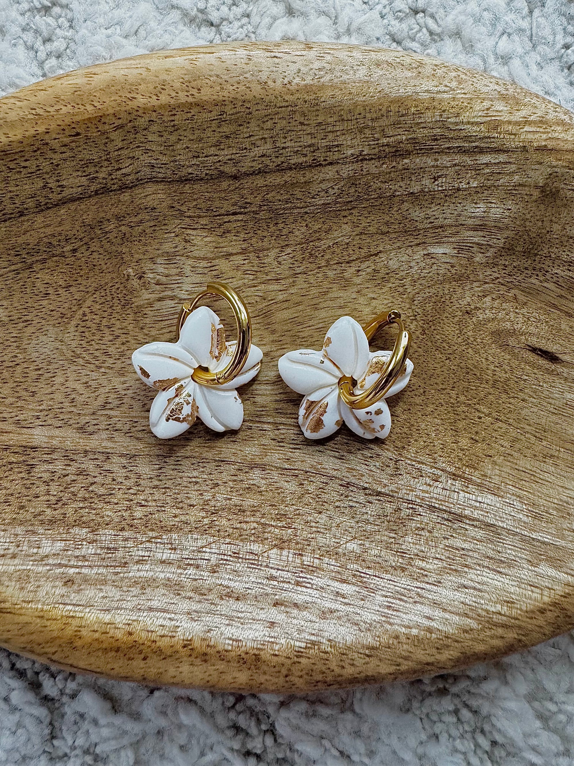 Pampilles - Blanche et Or (sans créoles)