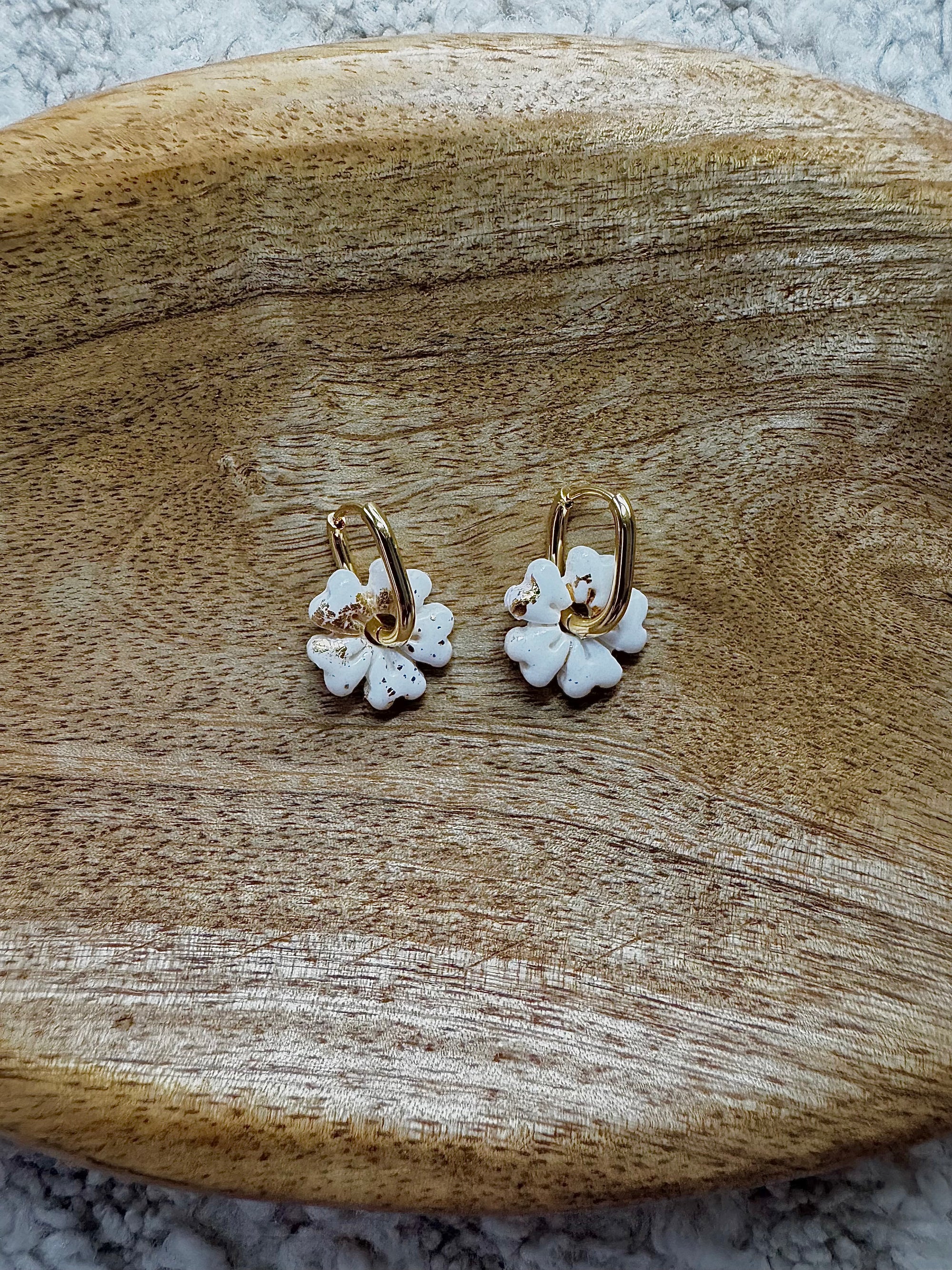 Pampilles - Blanche et Or (sans créoles)