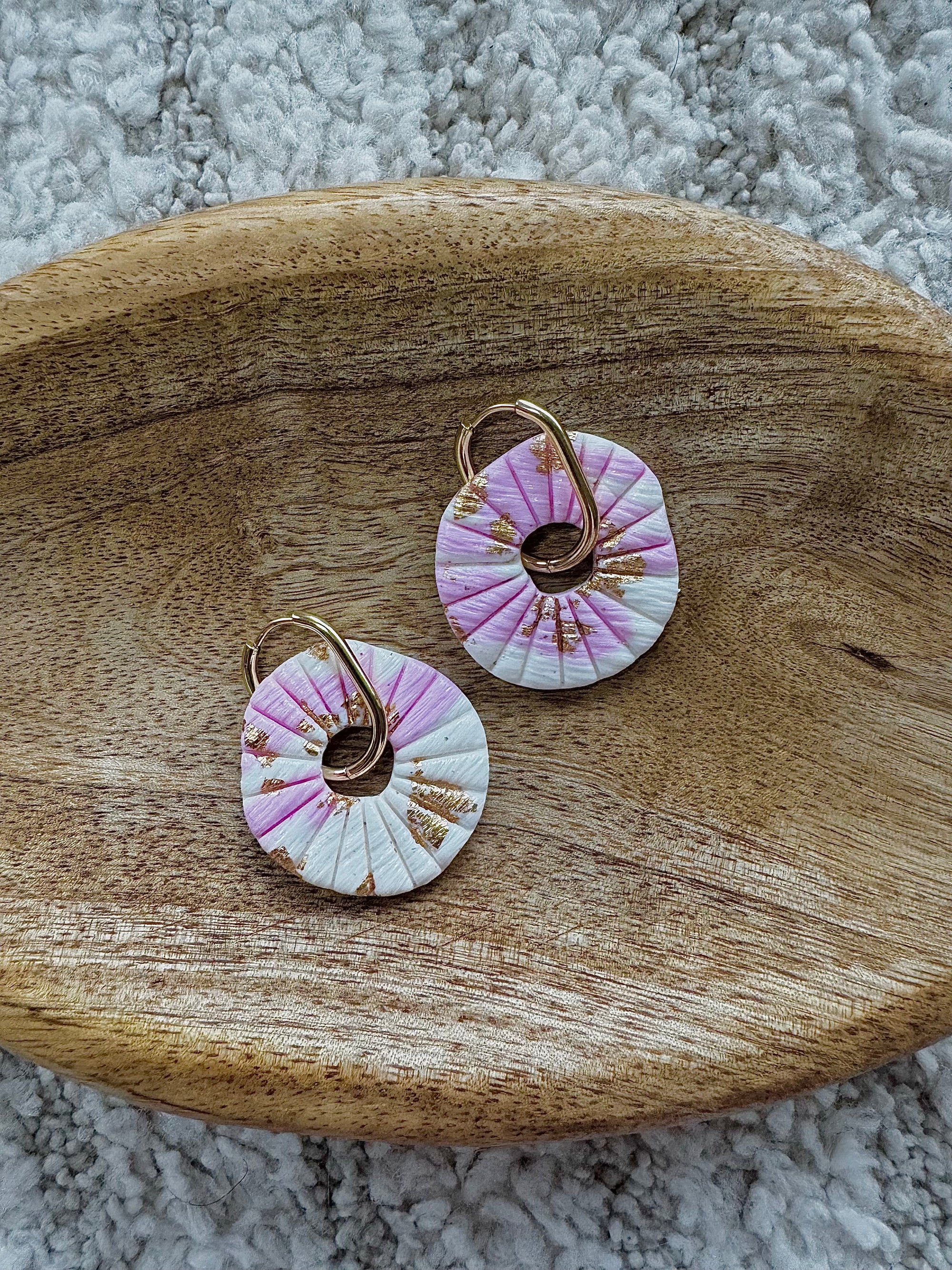 Pampilles - Blanche, Rose et Or (sans créoles)