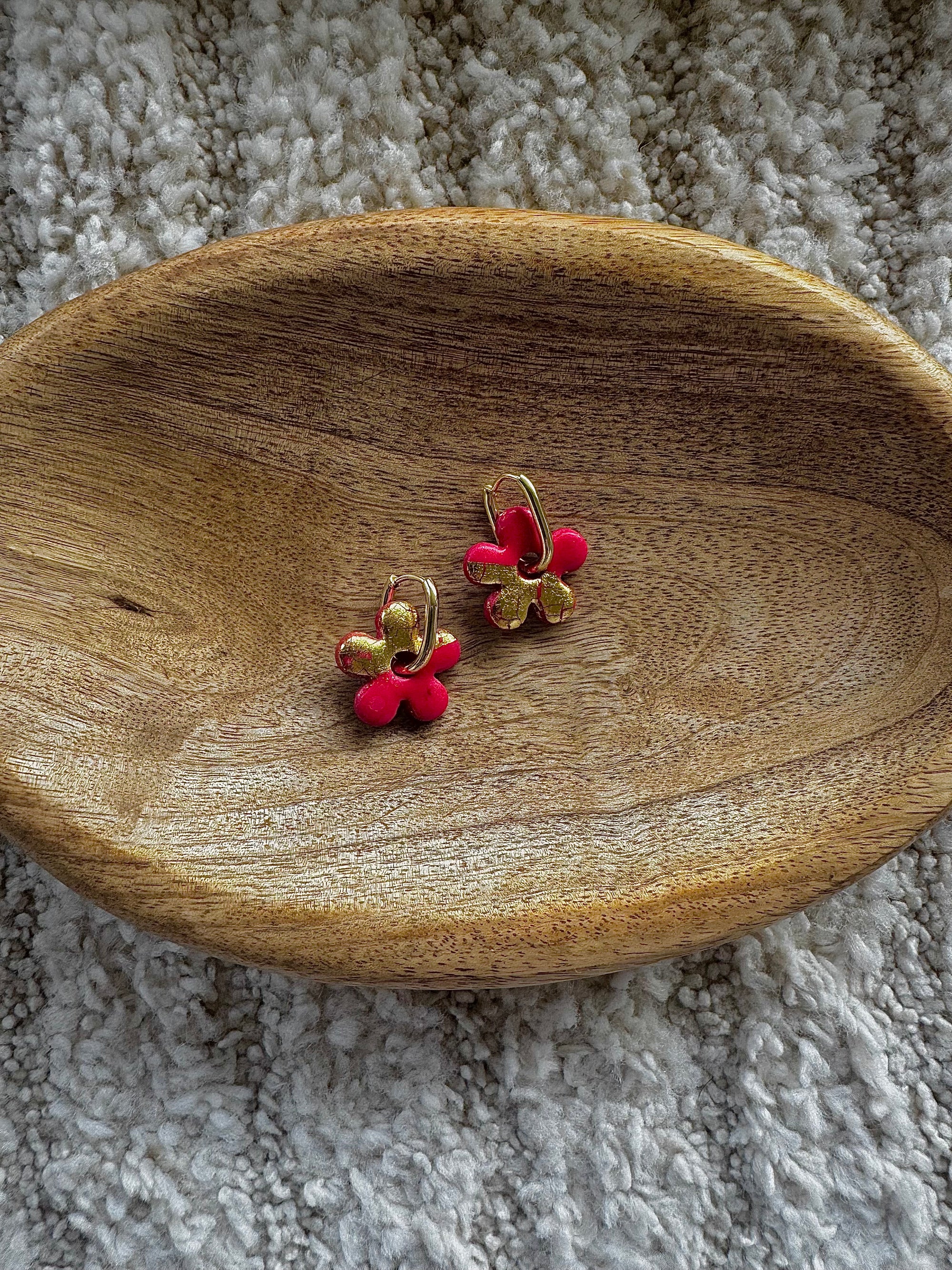 Pampilles - Rouge et Or (sans créoles)