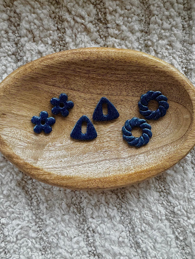 Pampilles - Bleu pailletés (sans créoles)