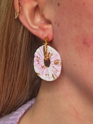 Pampilles Azalée - Rose et Or (sans créoles)