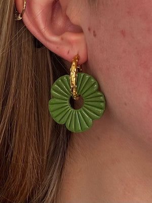 Pampilles Avelia - Vert (sans créoles)