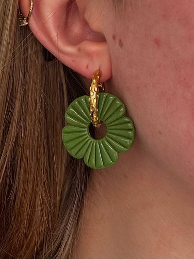 Pampilles Avelia - Vert (sans créoles)