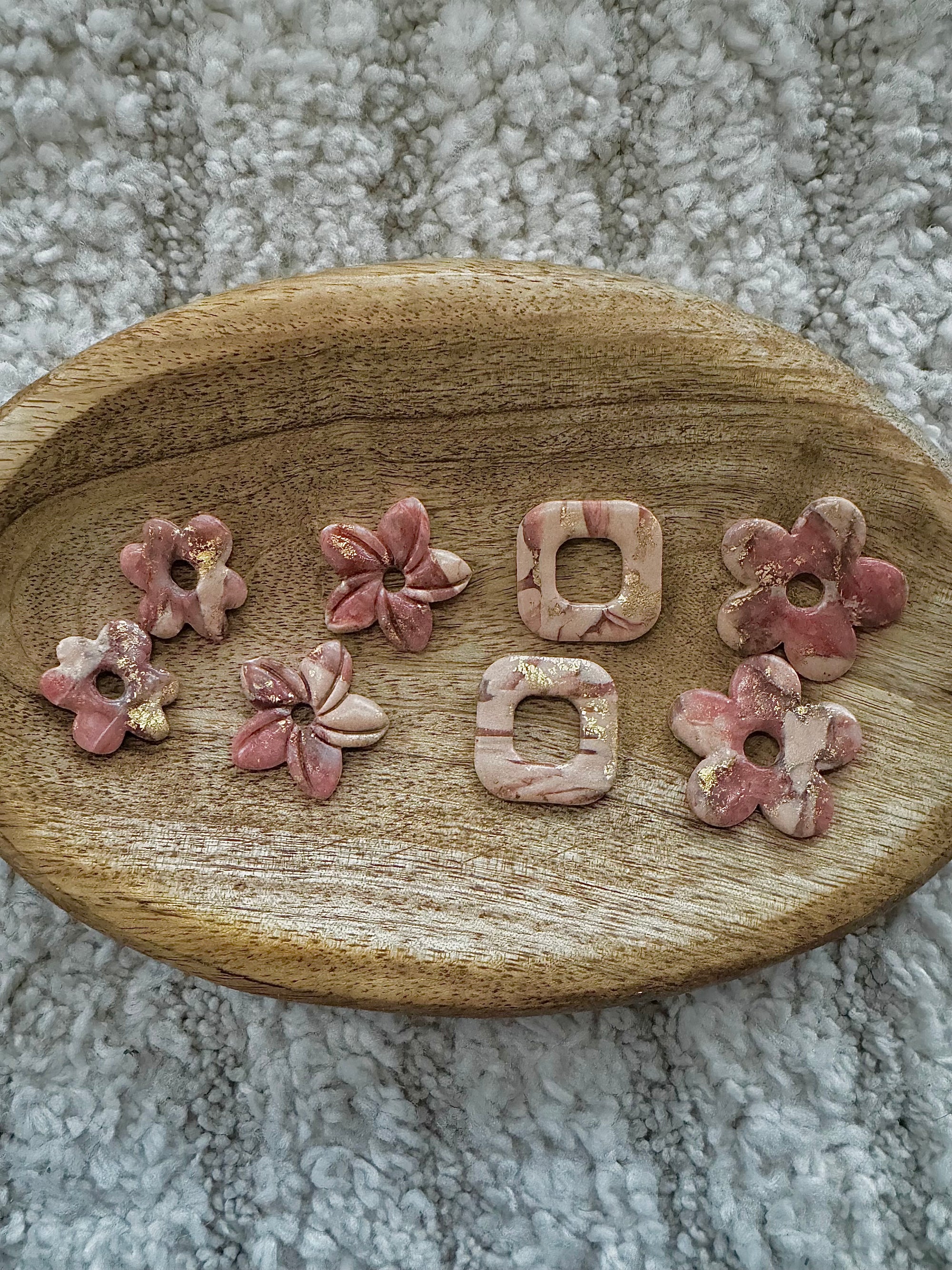 Pampilles - Beige, transparent et Or (sans créoles)