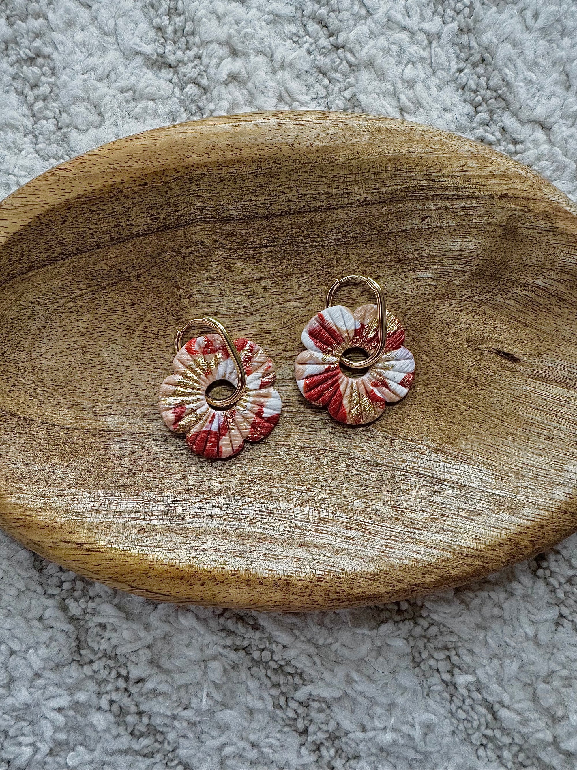 Pampilles - Beige, Terracotta et Or (sans créoles)