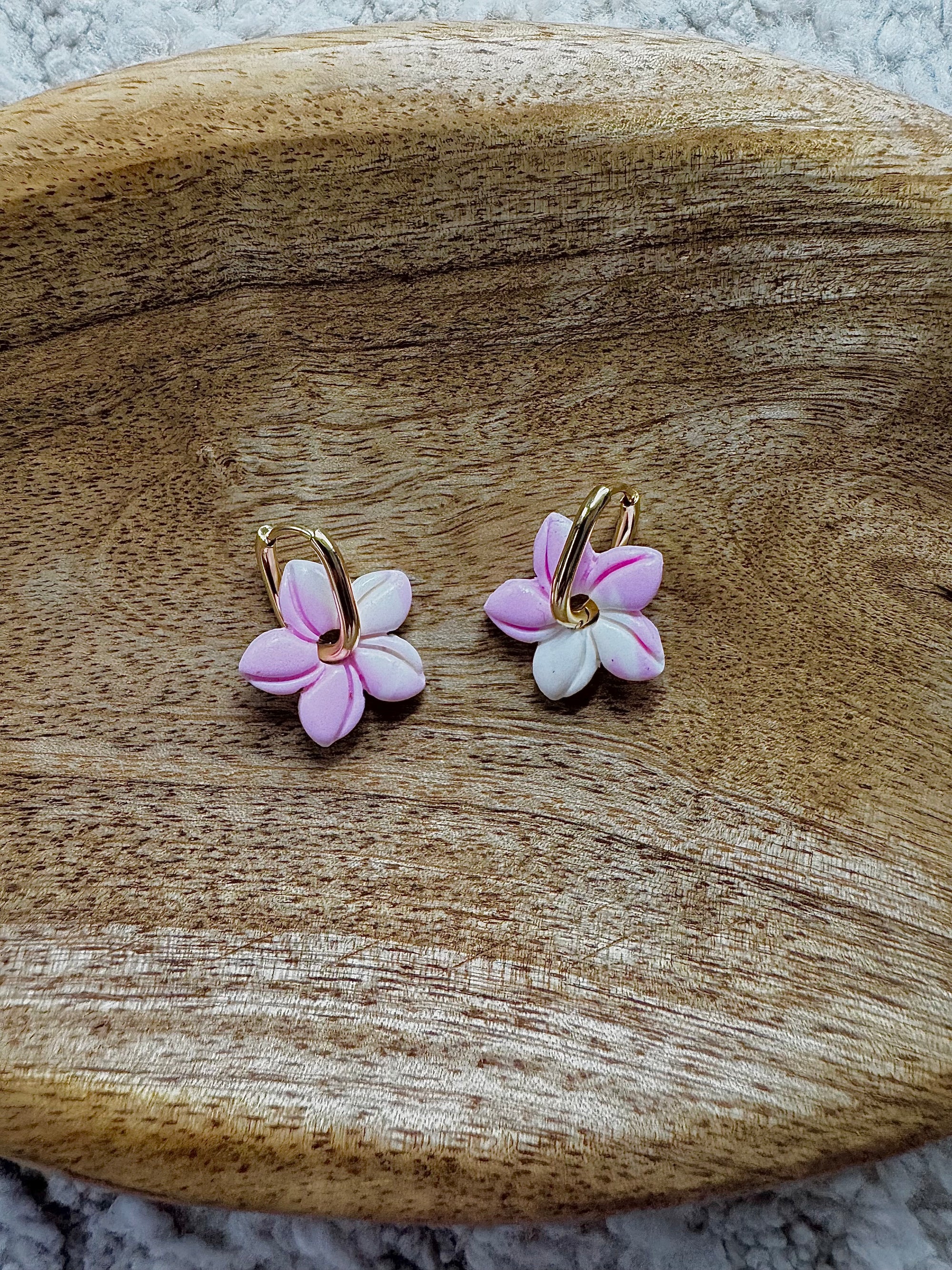 Pampilles - Rose et Blanche (sans créoles)