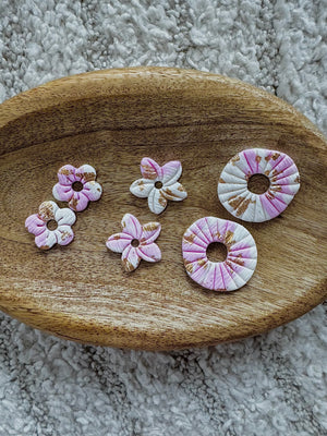 Pampilles - Blanche, Rose et Or (sans créoles)