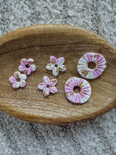 Pampilles - Blanche, Rose et Or (sans créoles)