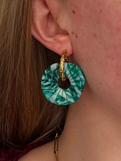 Pampilles Azalée - Émeraude (sans créoles)