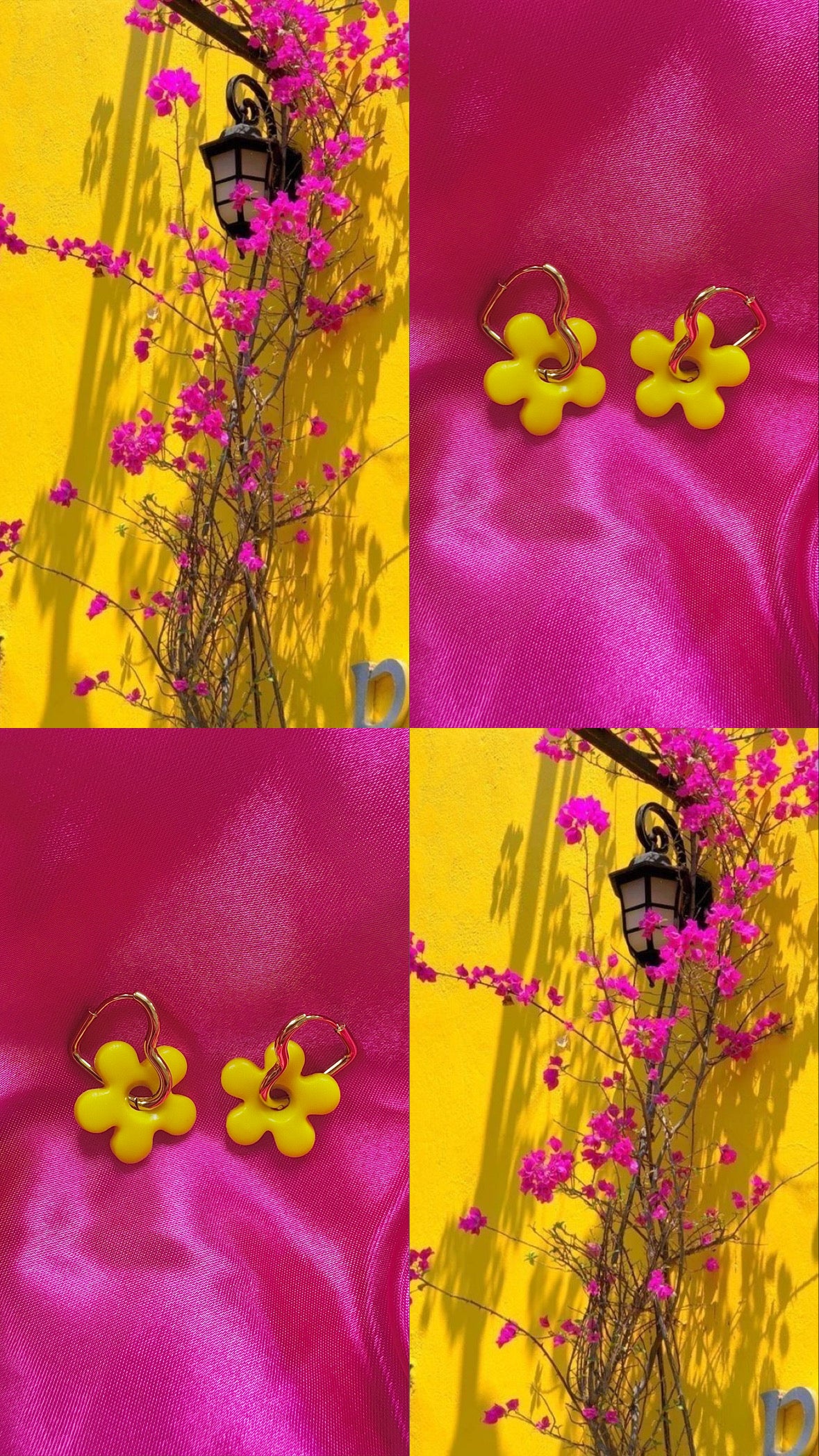 Pampilles - Jaune fluo (sans créoles)