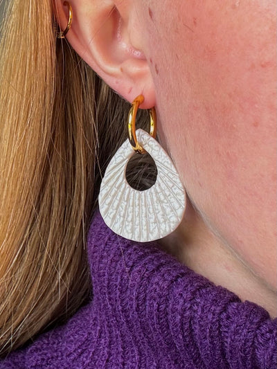 Pampilles Névaé - Blanc nacré (sans créoles)