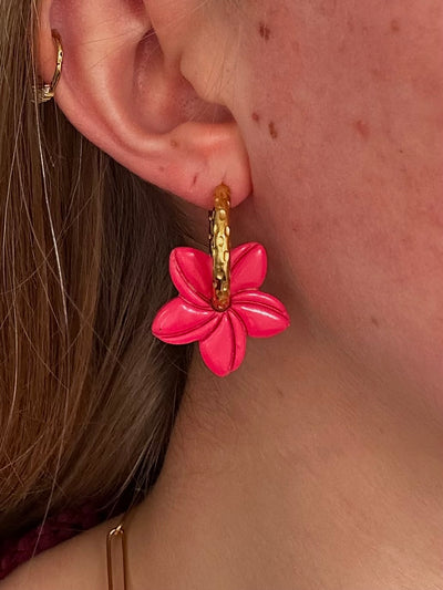 Pampilles Vaiana - Rose fuschia (sans créoles)