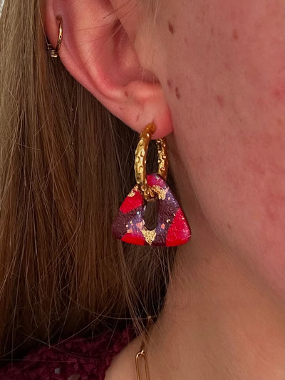 Pampilles Trionis - Bordeaux et Rouge (sans créoles)