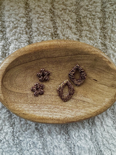 Pampilles - Bordeaux, effet or (sans créoles)