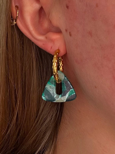 Pampilles Trionis - Émeraude (sans créoles)