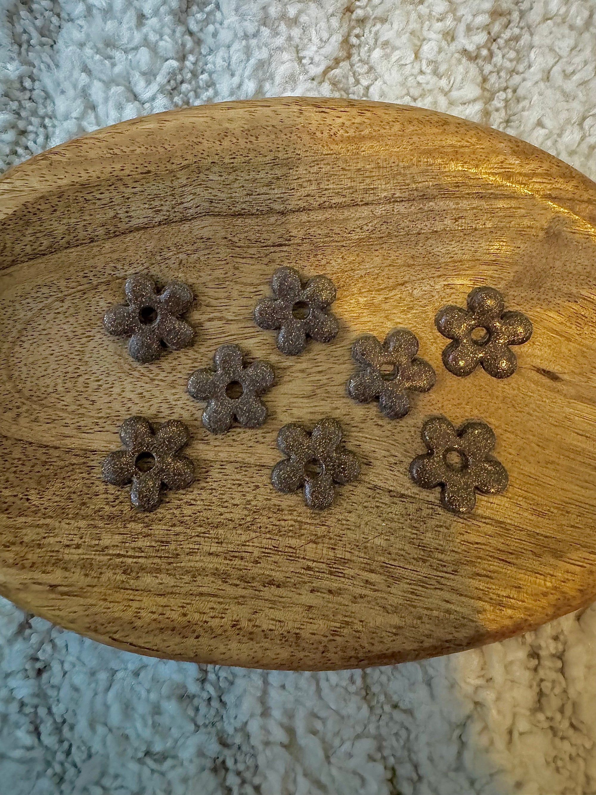 Pampilles - Marron pailleté (sans créoles)