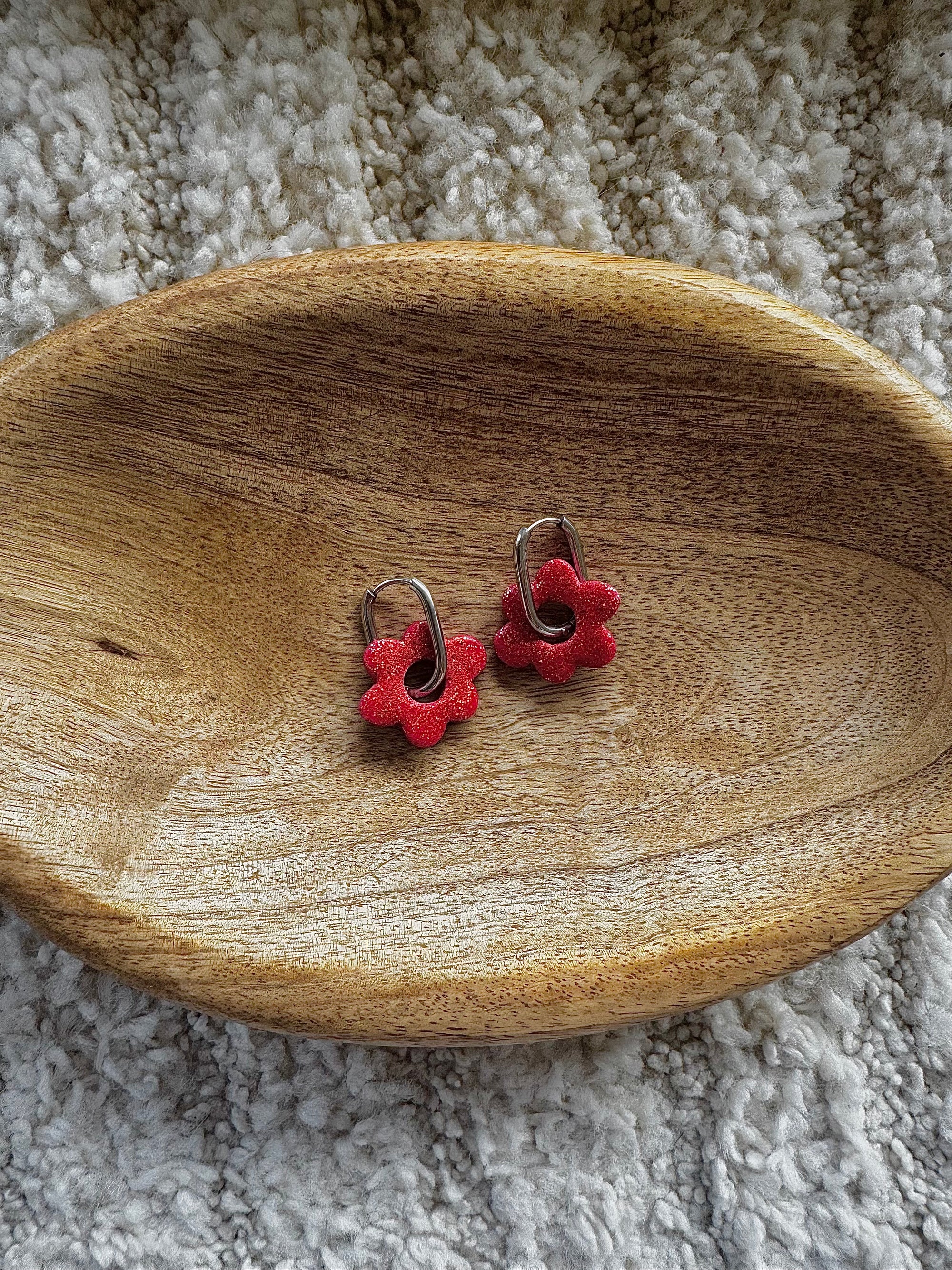 Pampilles - Rouges pailletées (sans créoles)