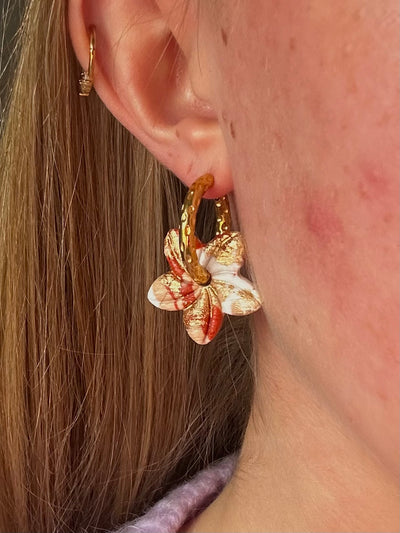 Pampilles Vaiana - Beige, Taupe et Or (sans créoles)