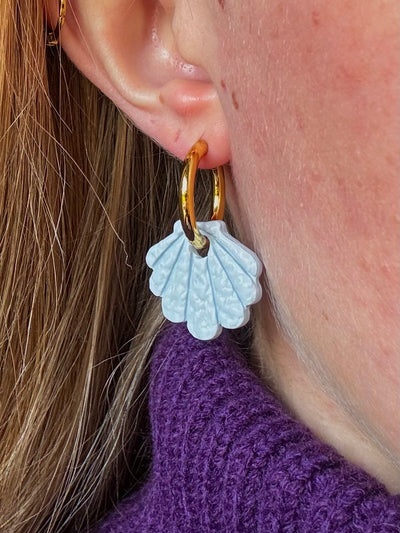 Pampilles Perla - Bleur Clair, effet cuir (sans créoles)