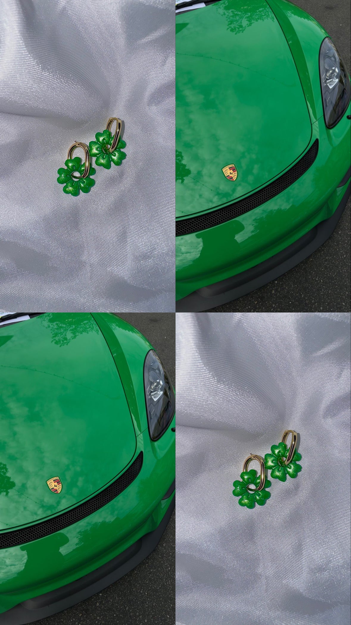 Pampilles - Vert irisé (sans créoles)
