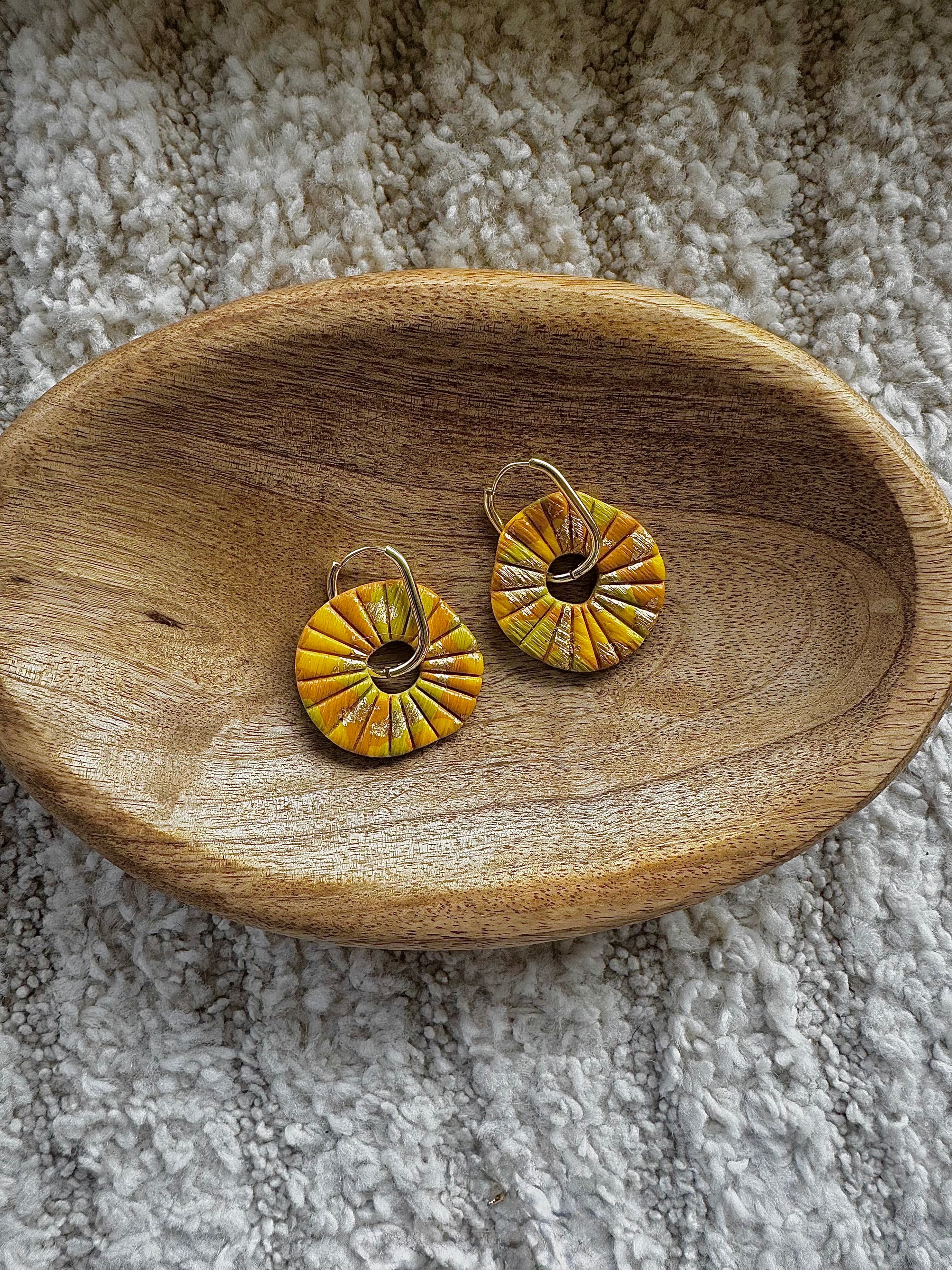 Pampilles - Jaune, Vert et Or  (sans créoles)