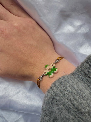 Pampille Bracelets Interchangeables - Vert et Beige (sans cordons)
