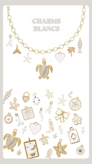 Charms à clipser - Blanc (Bracelets et Colliers)