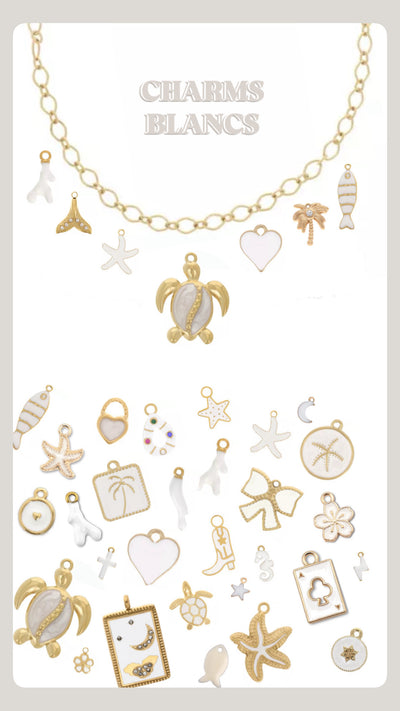 Charms à clipser - Blanc (Bracelets et Colliers)