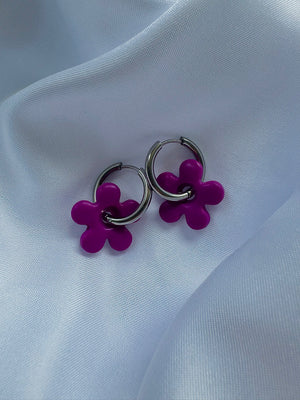 Pampilles - Violet magenta (sans créoles)