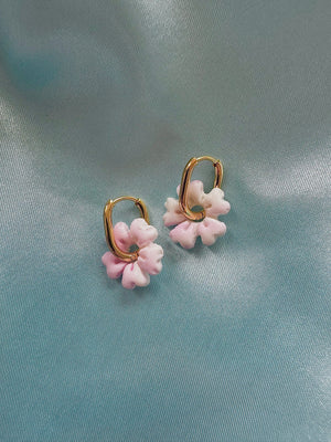 Pampilles - Rose et Blanche (sans créoles)