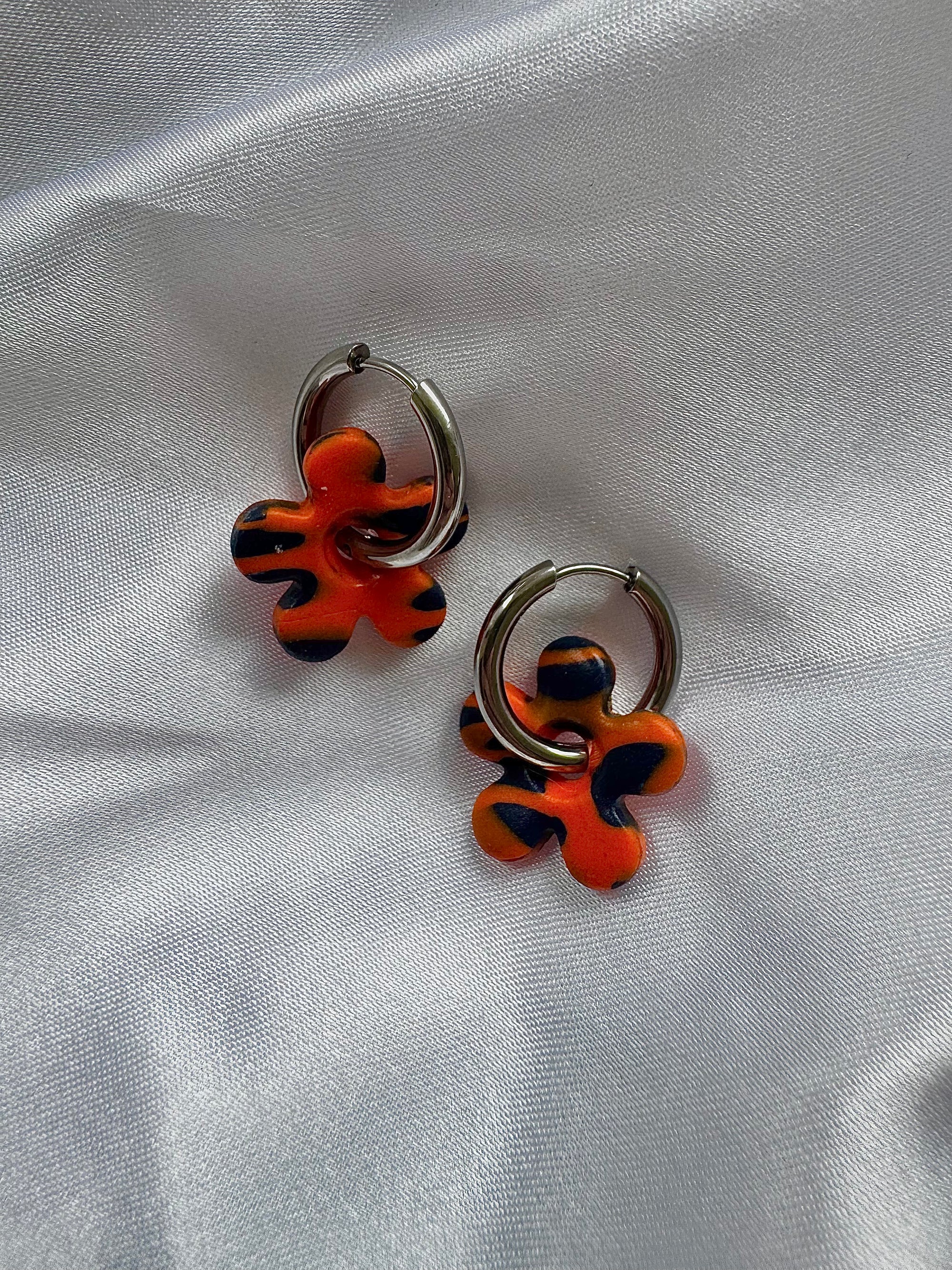 Pampilles - Orange et Marine (sans créoles)