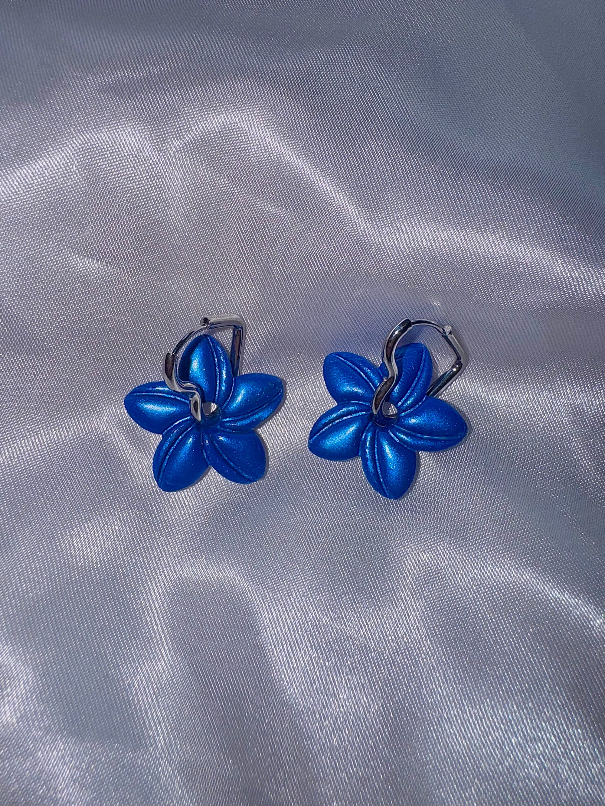 Pampilles - Bleu Irisé (sans créoles)