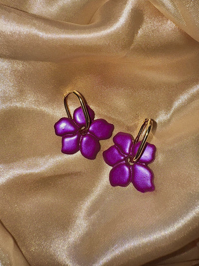 Pampilles - Violet Prune Irisé (sans créoles)