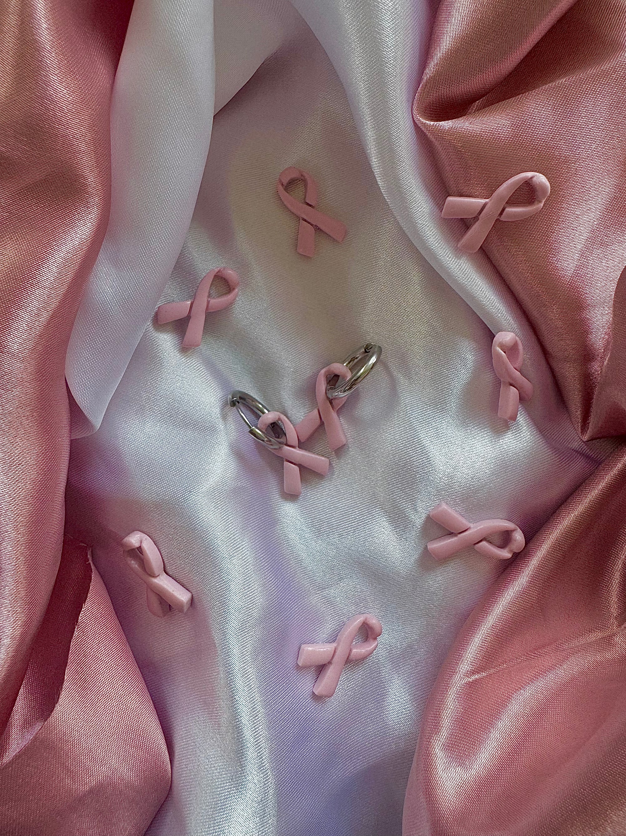Pampilles - Ruban Rose (sans créoles)