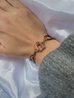 Pampille Bracelets Interchangeables - Marron, Orange (sans cordons)