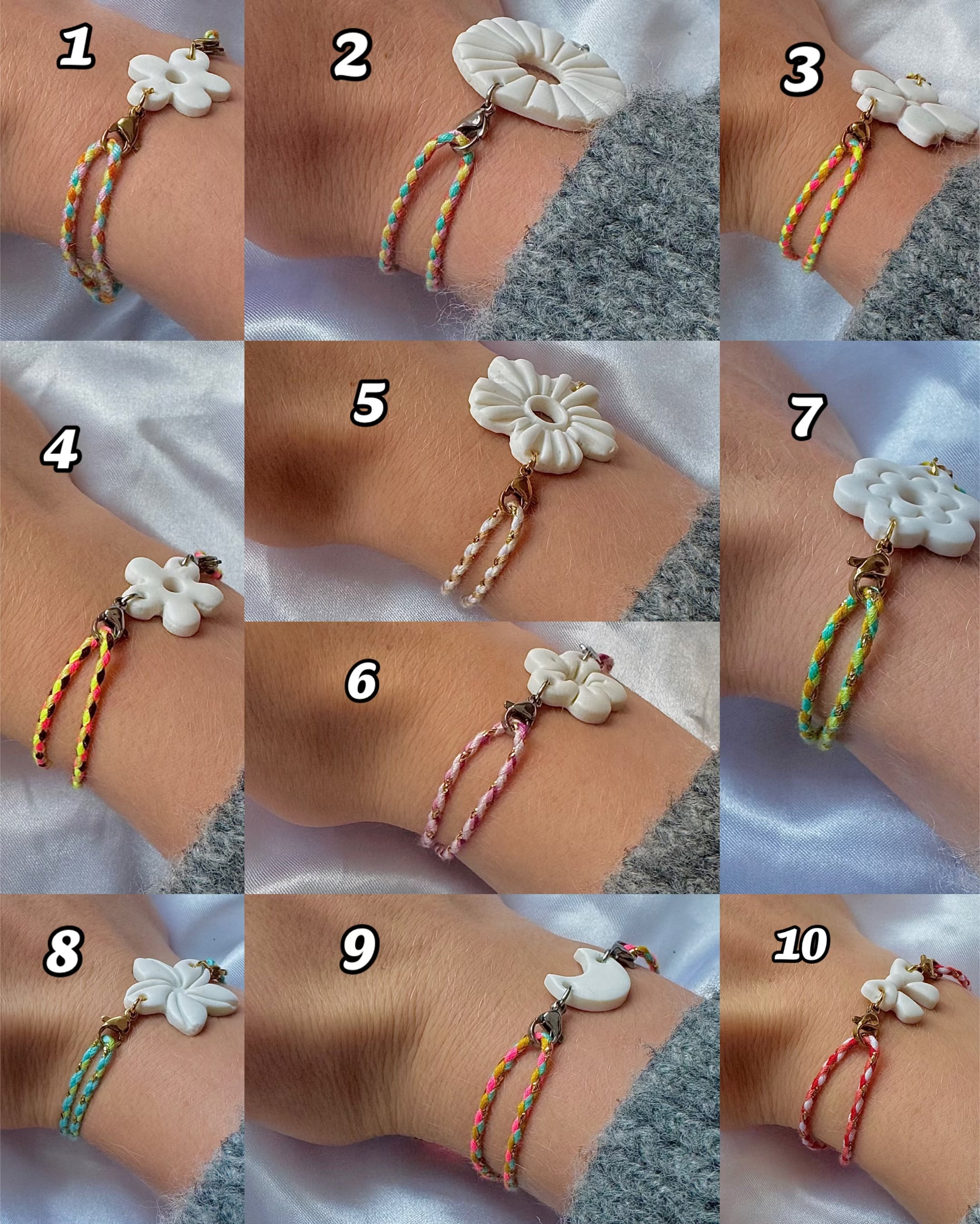 Cordons tressés pour bracelets Interchangeables - Base personnalisable (sans pampilles)