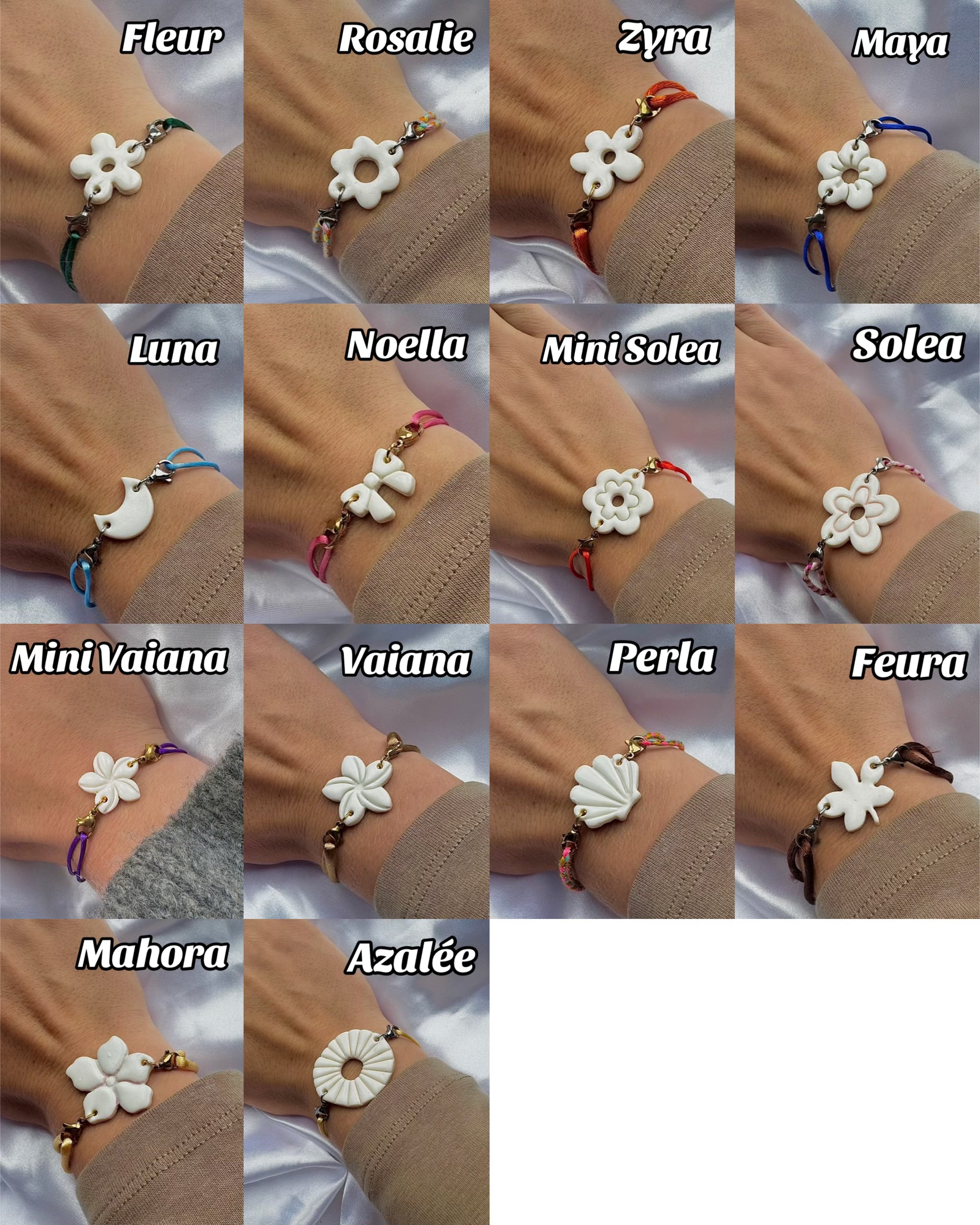 Pampille Bracelets Interchangeables - Blanc (sans cordons)